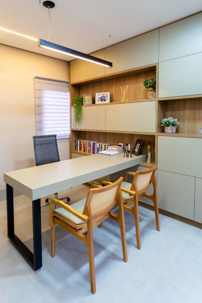 High-Status Director Office with Smoked Glass Trophy & Credenza Display #99